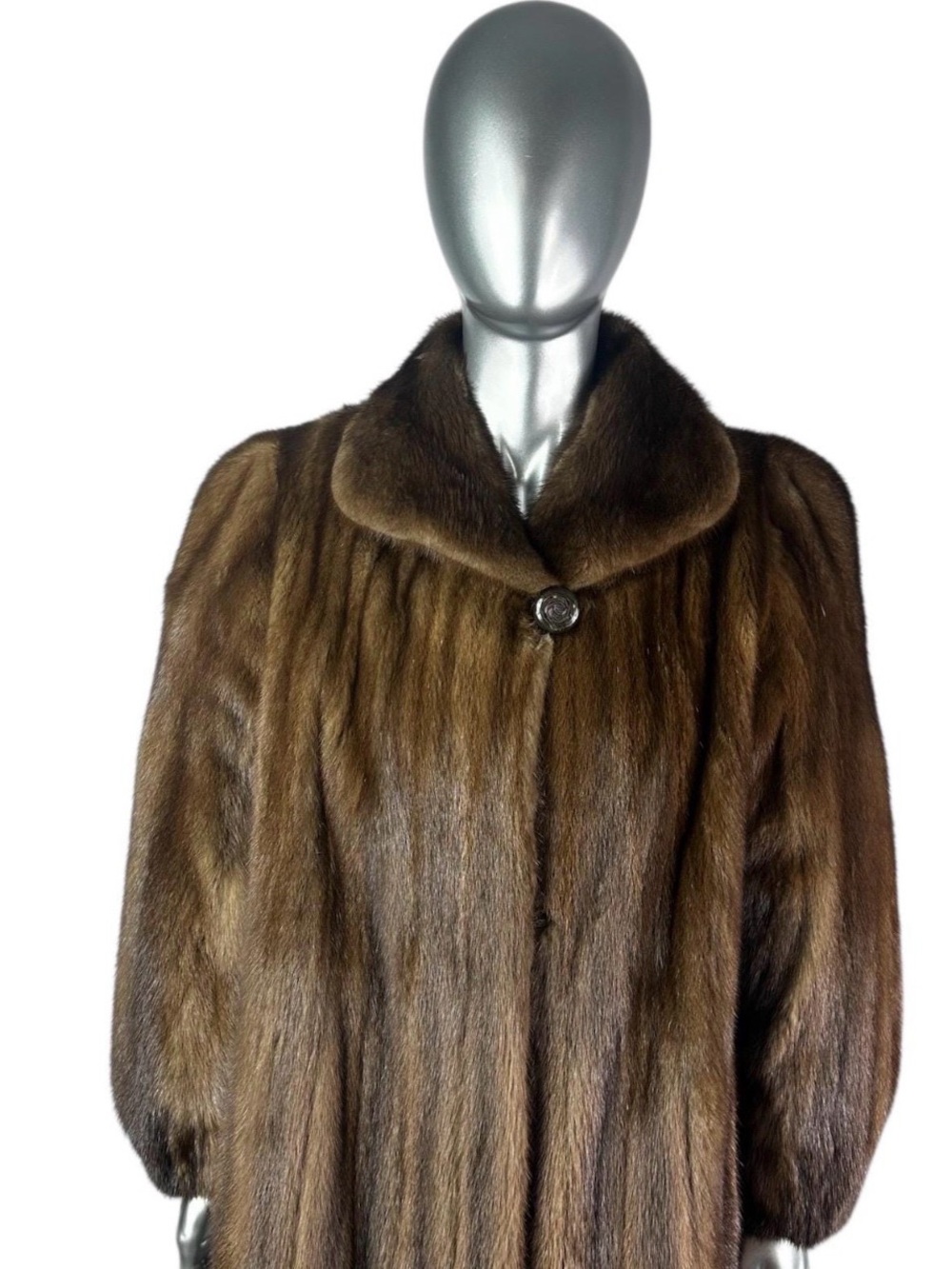 Demi Buff MINK Coat, Female Pelts, Sz S, I.MAGNIN, Certified Vintage Fur w/Bag